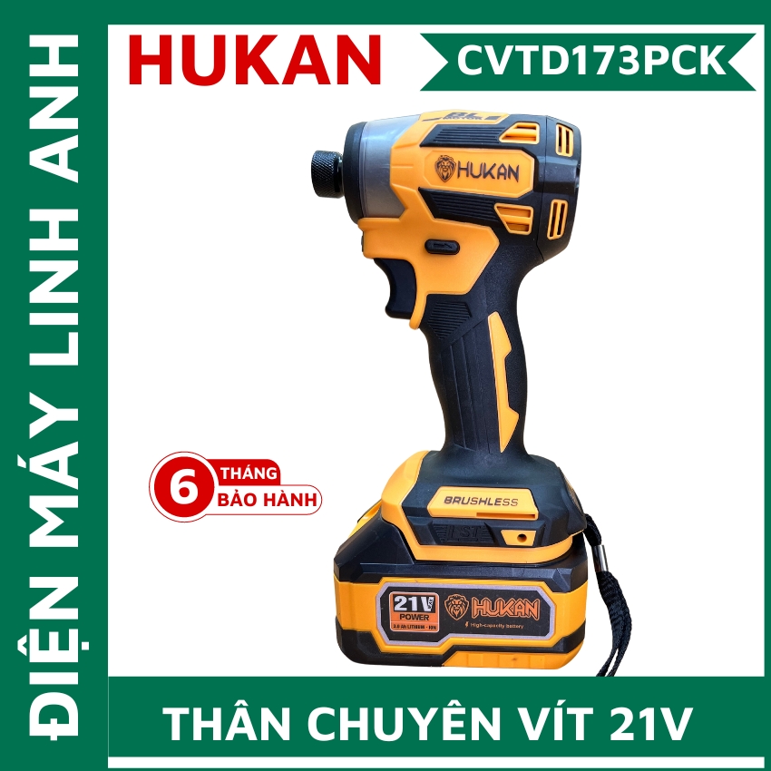 Thân máy chuyên vít Hukan TD173 HK-CVTD173MCL, chân pin phổ thông, hàng chính hãng, bảo hành 6 tháng