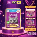 Thức Ăn Dạng Sốt Cho Mèo Trưởng Thành WHISKAS - 70g, 80g