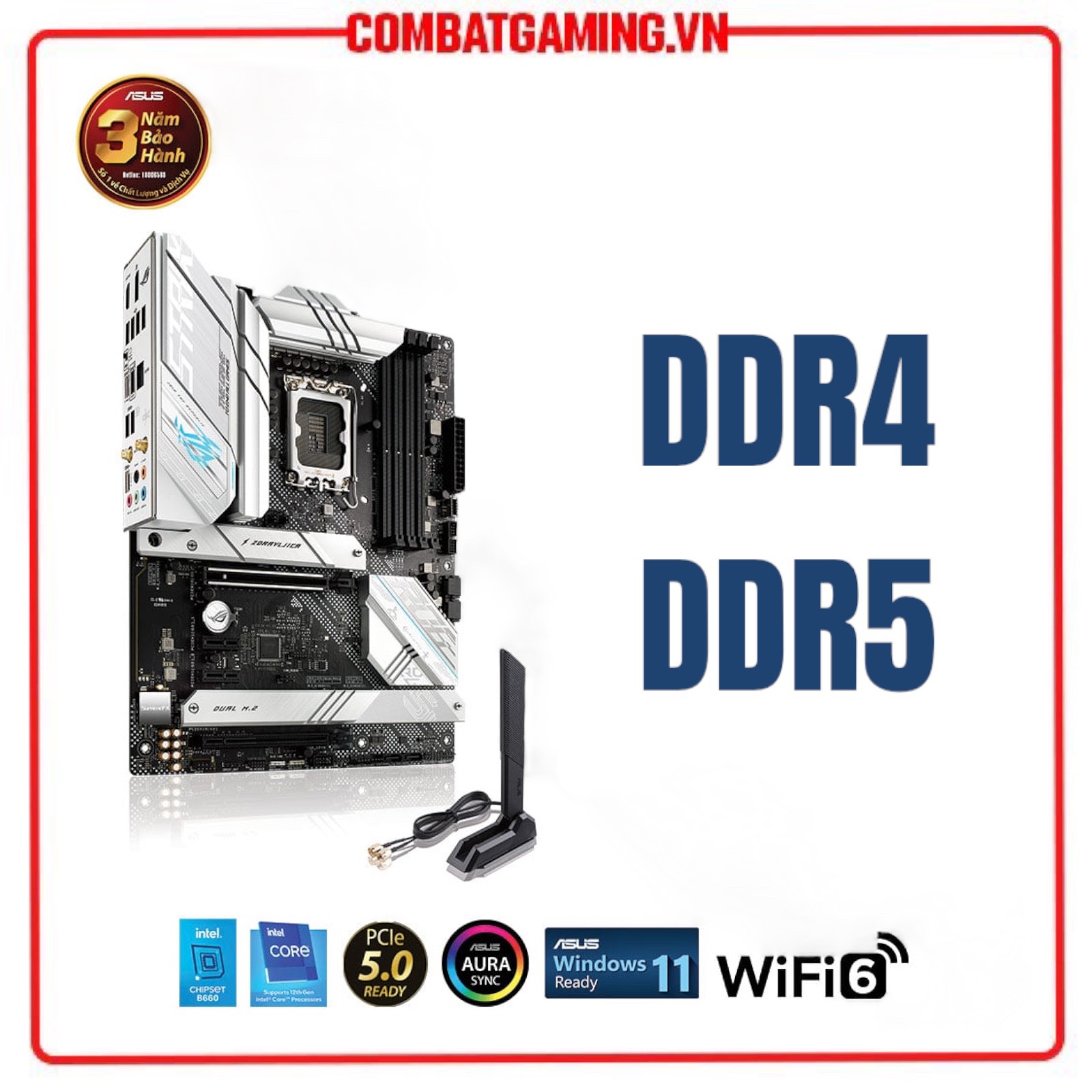 Bo mạch chủ asus rog strix b660-a gaming wifi d4 d5 hàng chính hãng