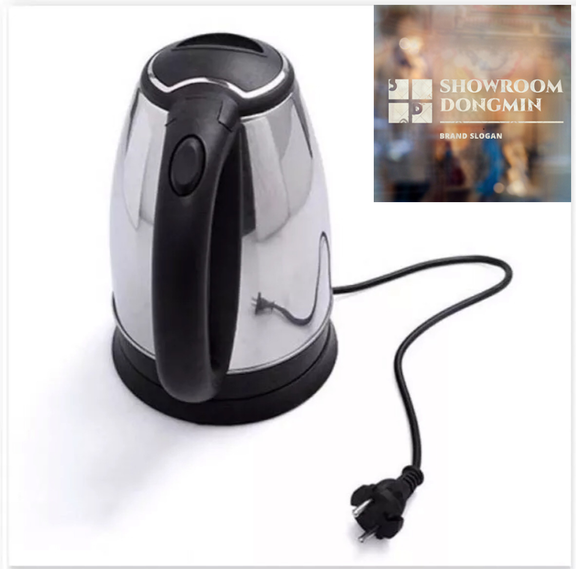 Ấm siêu tốc inox 1,8l electric kettle sm-05