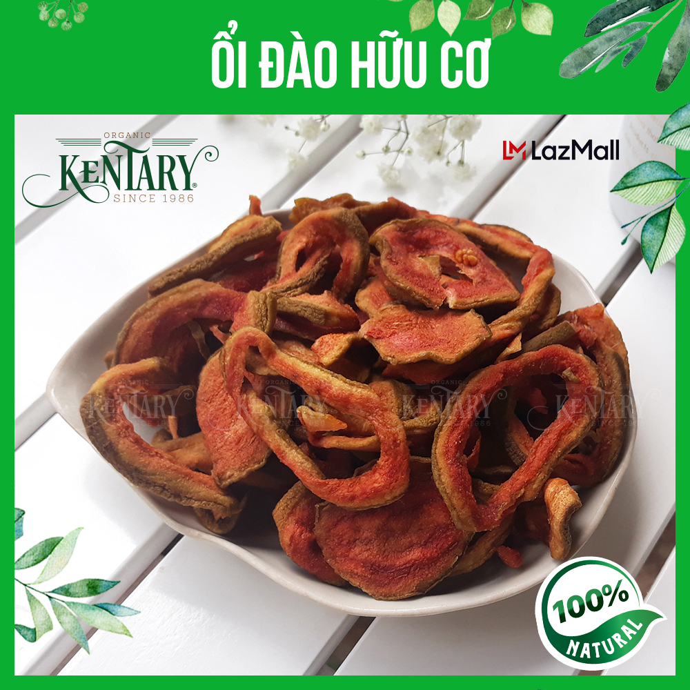 Ổi đào sấy lạnh không đường Kentary túi 200gr vị chua ngọt đậm đà không chất bảo quản giúp đẹp da, đẹp dáng - đồ ăn vặt