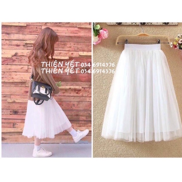 Văn đức fashion - Chân Váy Lưới Công Chúa TUTU Bồng Bềnh Siêu Đẹp Nữ Tính.