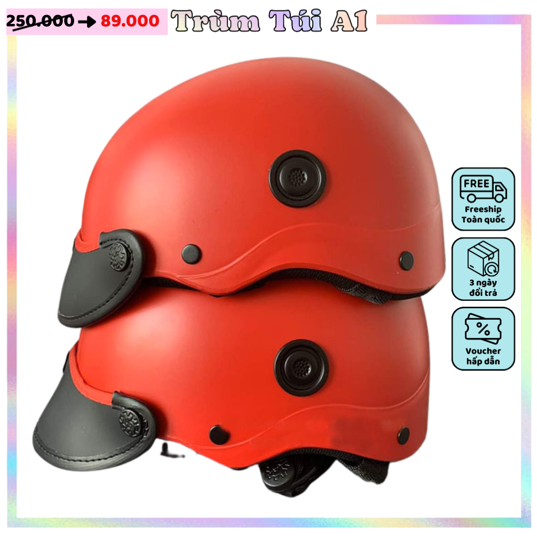 [ XẢ KHO ] Mũ bảo hiểm nón $Ơn thời trang trơn nữa đầu - Nón bảo hiểm trơn NAM NỮ CAO CẤP CÓ LỠ THÔNG GIÓ
