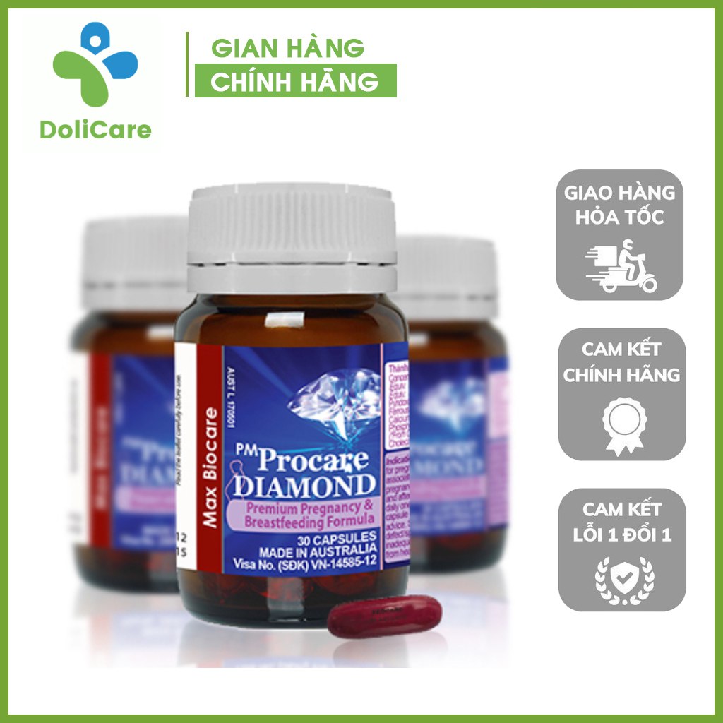 Procare Diamond - Vitamin tổng hợp cho phụ nữ có thai và cho con bú lọ 30 viên