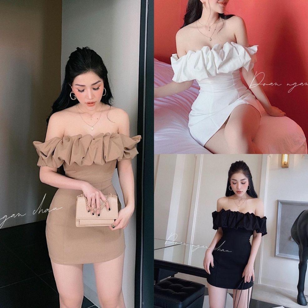 Đầm body bẹt vai