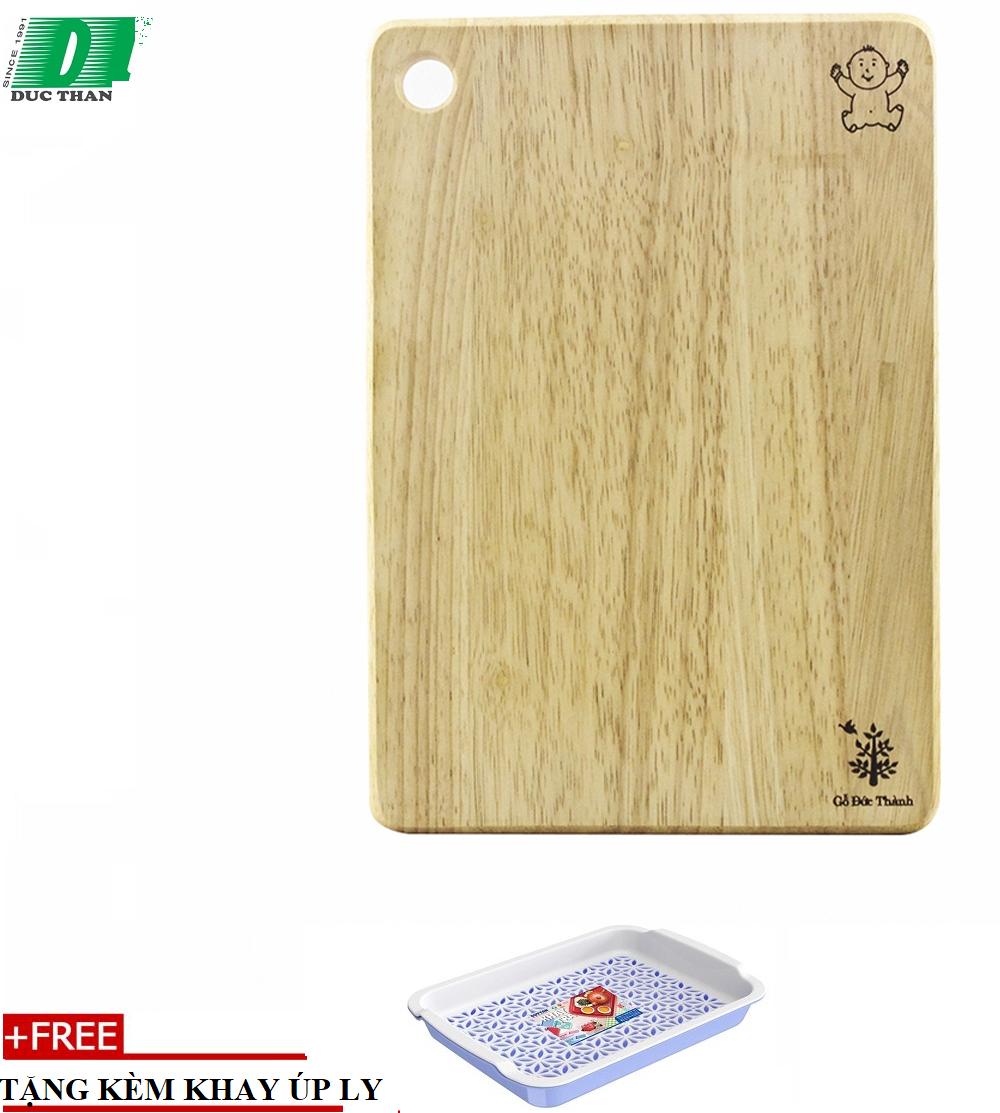 Thớt chữ nhật cho bé gỗ đức thành 05021- tặng kèm khay úp ly