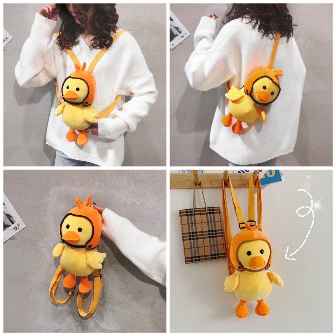 Túi đeo chéo,balo hình chú vịt siêu cute đáng yêu ttx138
