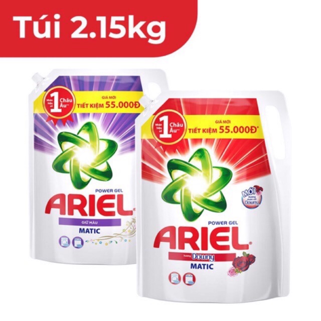 Nước giặt ariel 2.15kg hương downy vs giữ màu