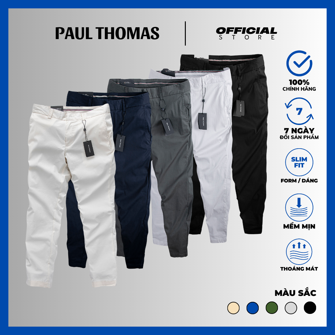 Quần dài kaki golf vân tăm - paul thomas