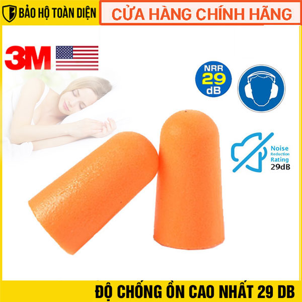 [Chính Hãng] Nút bịt tai chống ồn đi ngủ 3M 1100 (loại không dây) _ Dễ sử dụng, khả năng chống ồn 50-80%