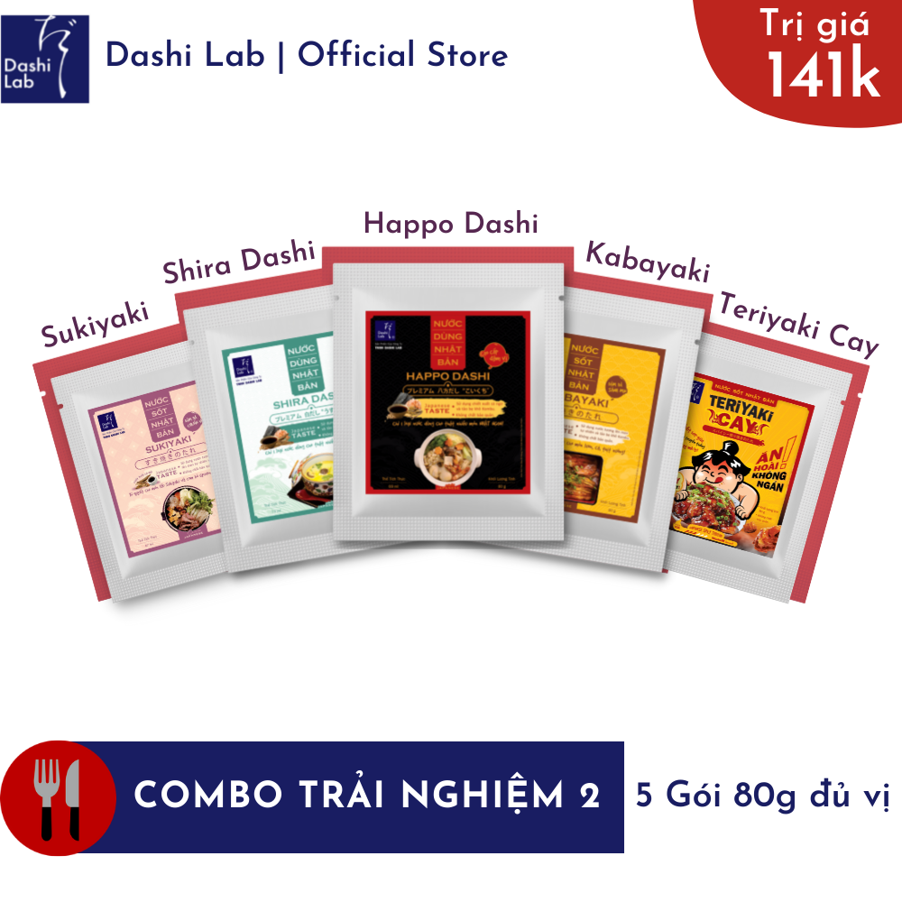 Combo Trải nghiệm 2 gồm 5 gói 80g đủ vị