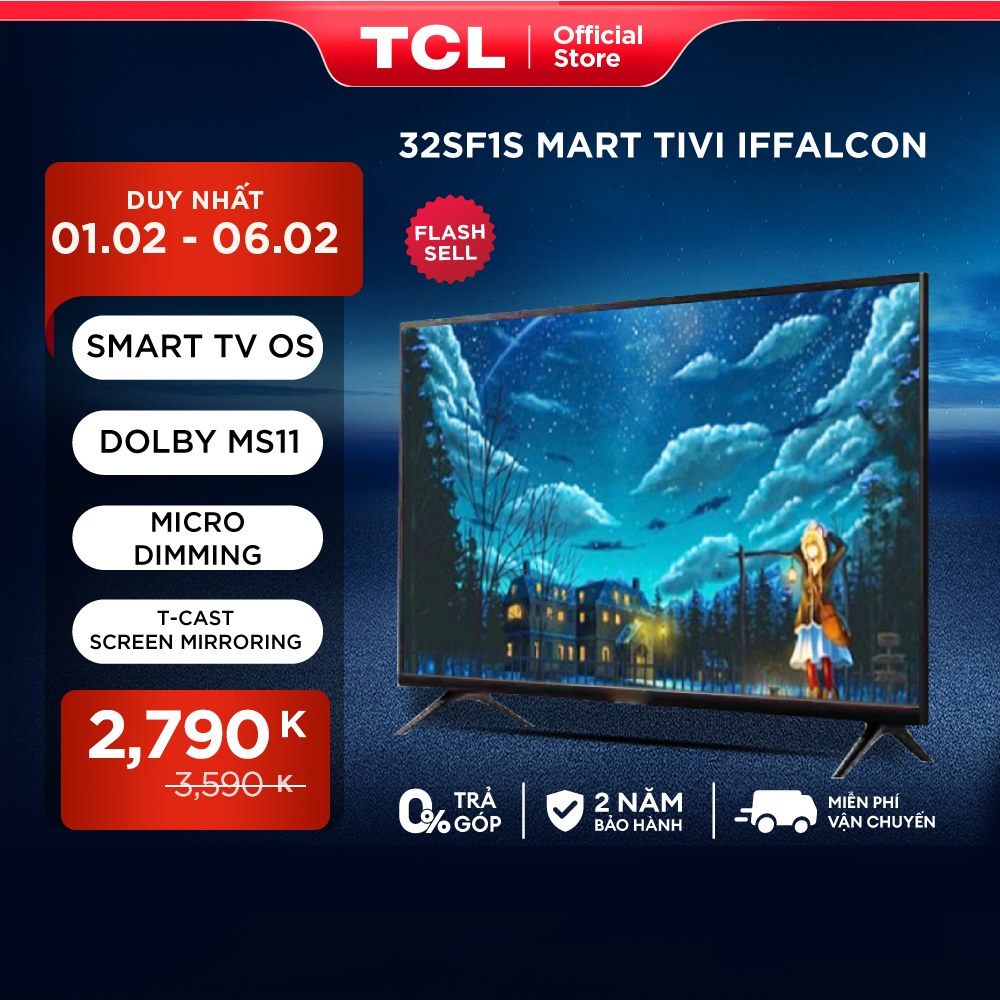   1-6.2 SALE TẾT 2790K   Smart Tivi FFalcon 32 inch 32SF1 - Hàng chính hãng - Bảo hành 2 năm 