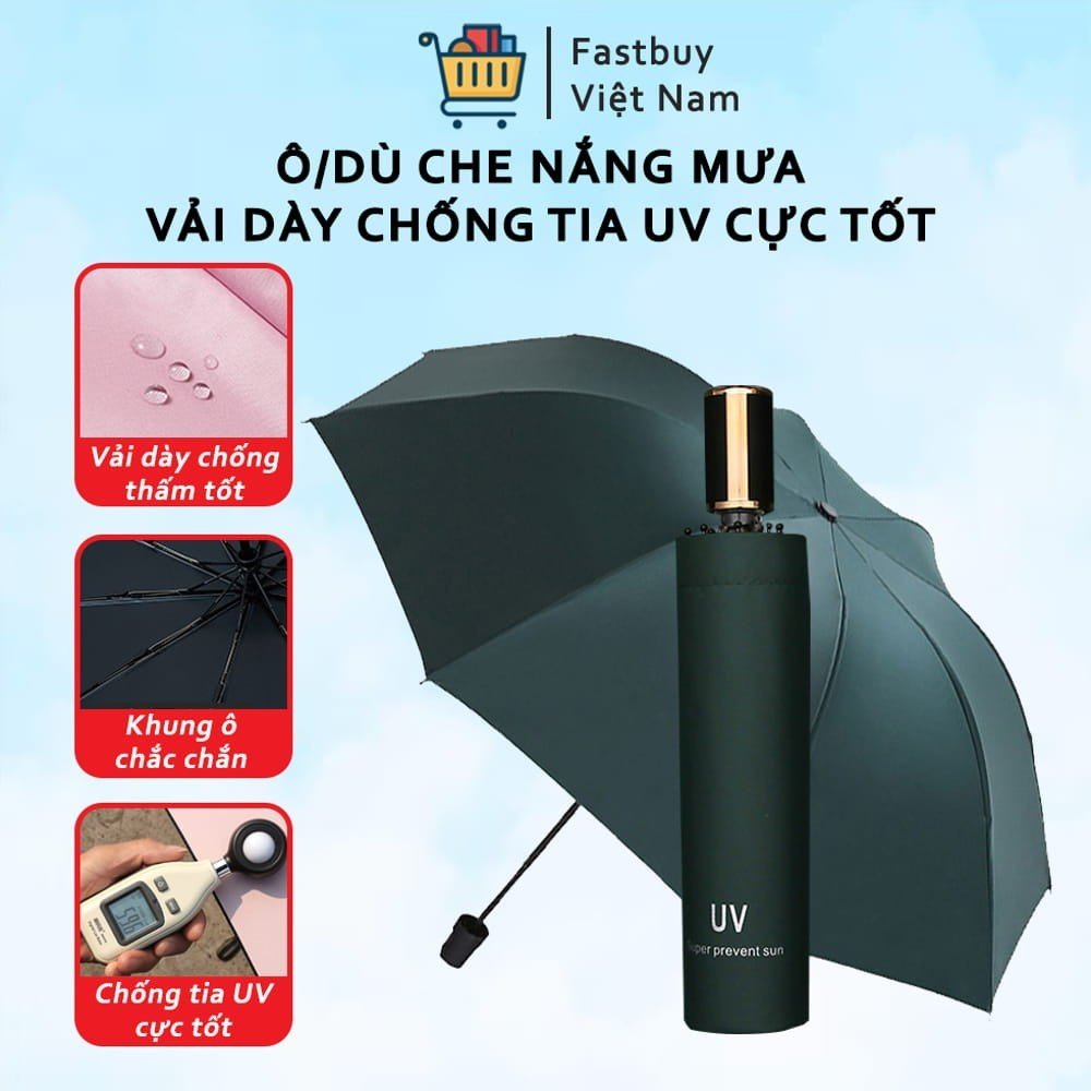 Ô Dù Che Nắng Đi Mưa Chống Tia UV Bảo Vệ Da, Nan Cứng Cáp ,Gọn Nhẹ Hàn Quốc
