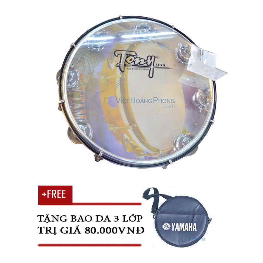[HCM]Trống lắc tay - trống gõ bo - Tambourine Cao Cấp TONY (USA) - Tặng bao da 3 lớp - HappyLive Shop