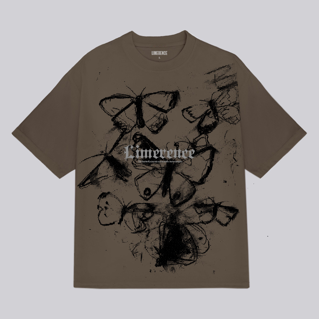 Áo thun form rộng LIMERENCE Basic bướm vải cotton cao cấp co giãn, dày dặn Local Brand