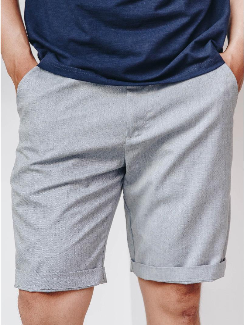 Quần shorts nam kaki chất mềm màu xám