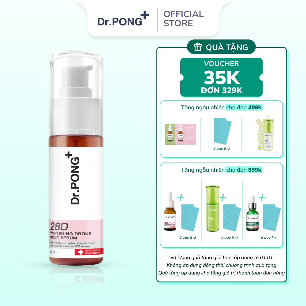 Serum dưỡng trắng toàn thân Dr.PONG Whitening Drone Body 60ml