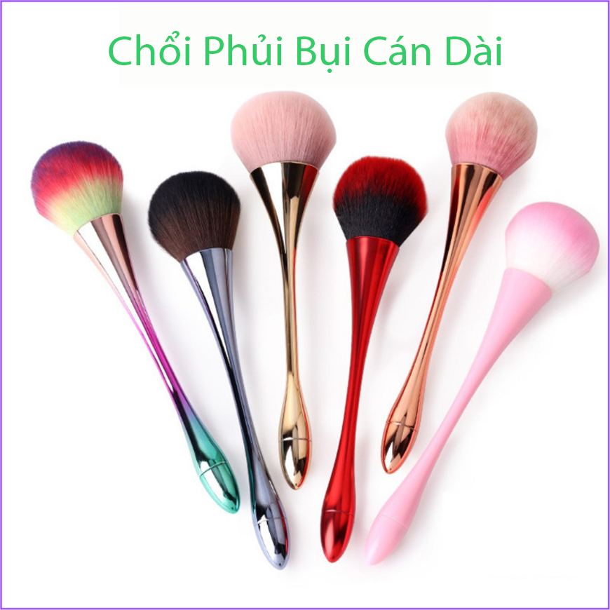 Chổi phủi bụi nail cán dài - Chổi phủi bụi móng, Chổi phủi bụi nail , cọ phủi bụi nail cán dài