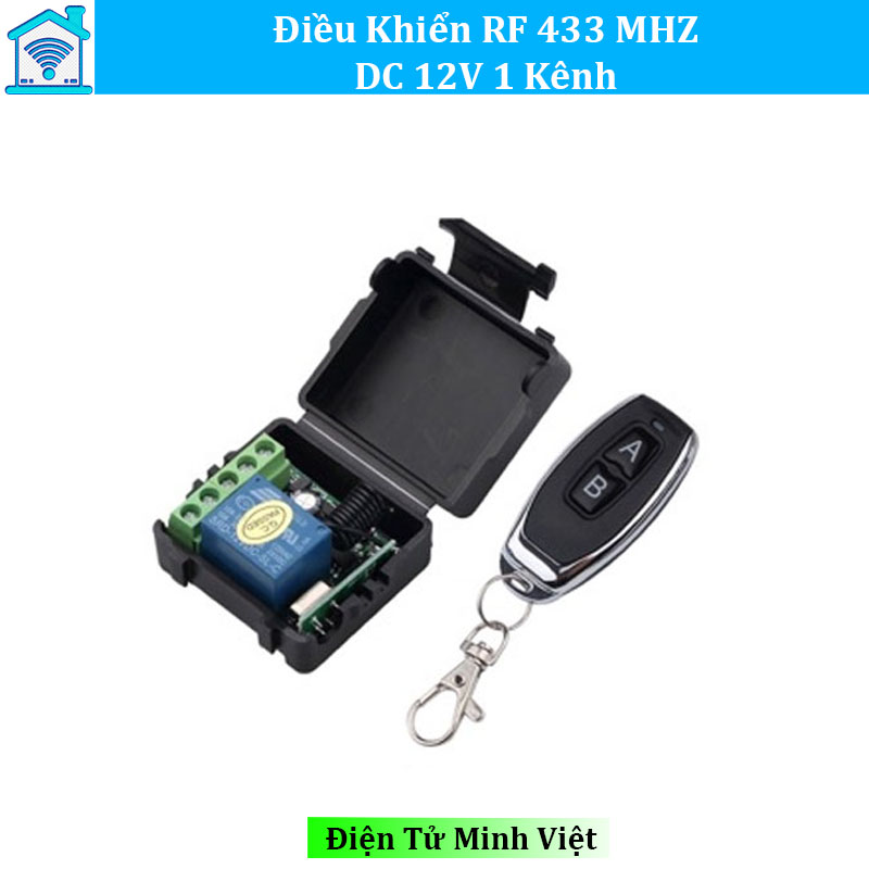 Công Tắc Điều Khiển Từ Xa Rf 433  - 12V/10A Remote Màu Đen RF433