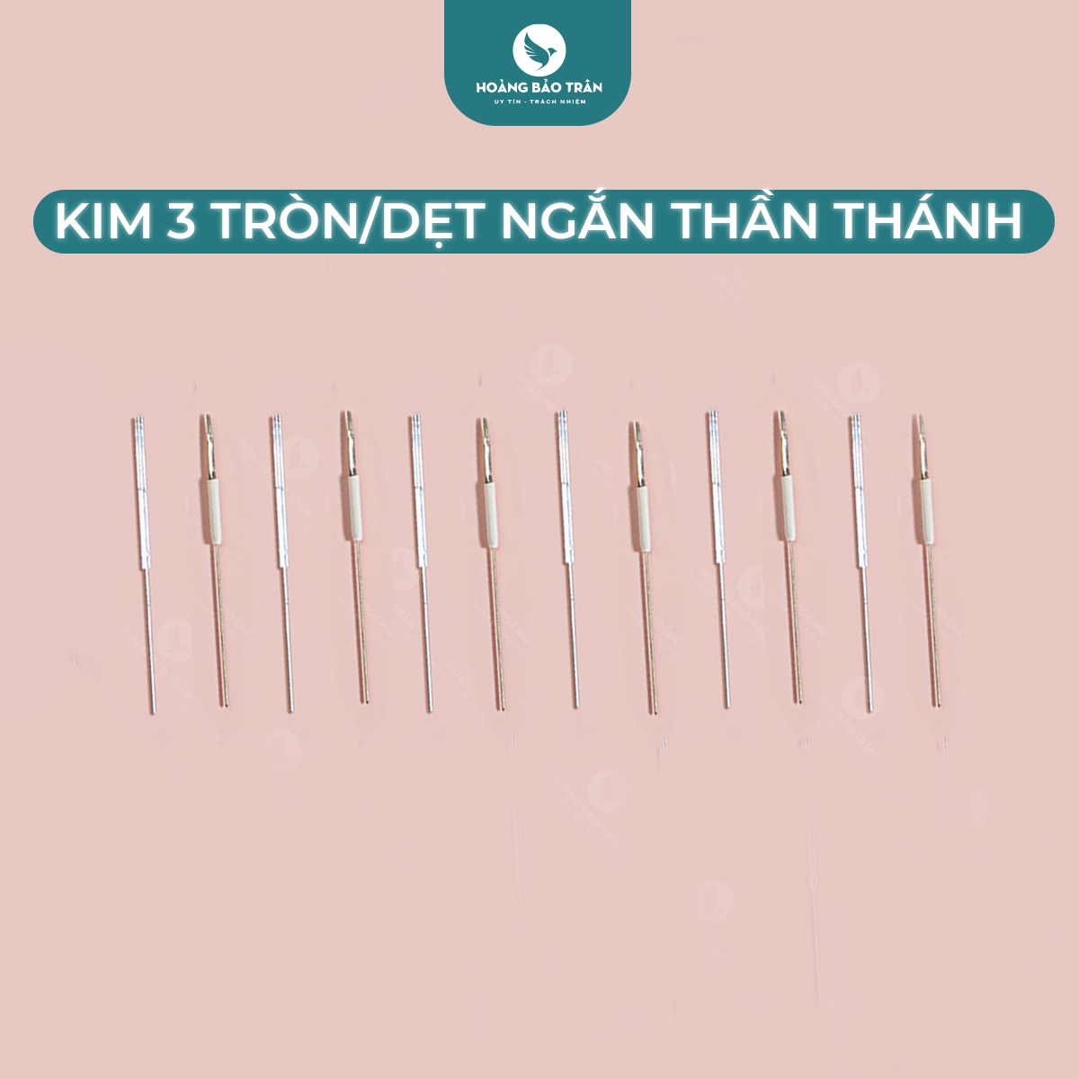 Kim 3 ngắn tròn/dẹt chuyên dùng cho máy phun xăm thần thánh