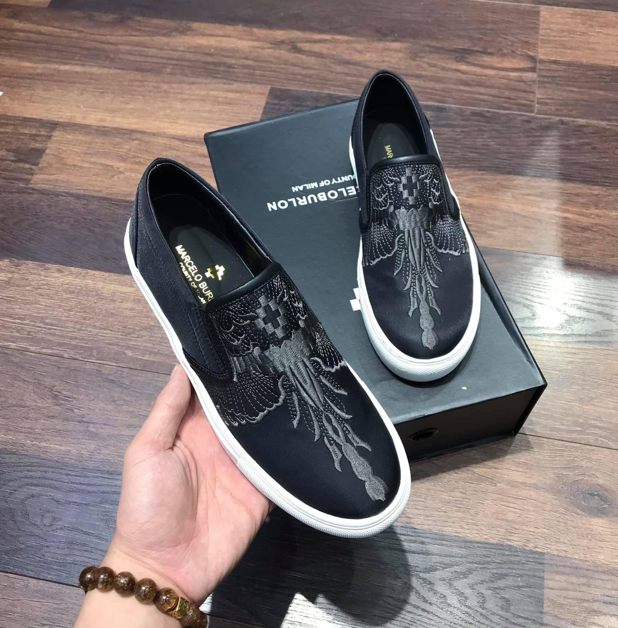 Giầy lười thêu bulong nam