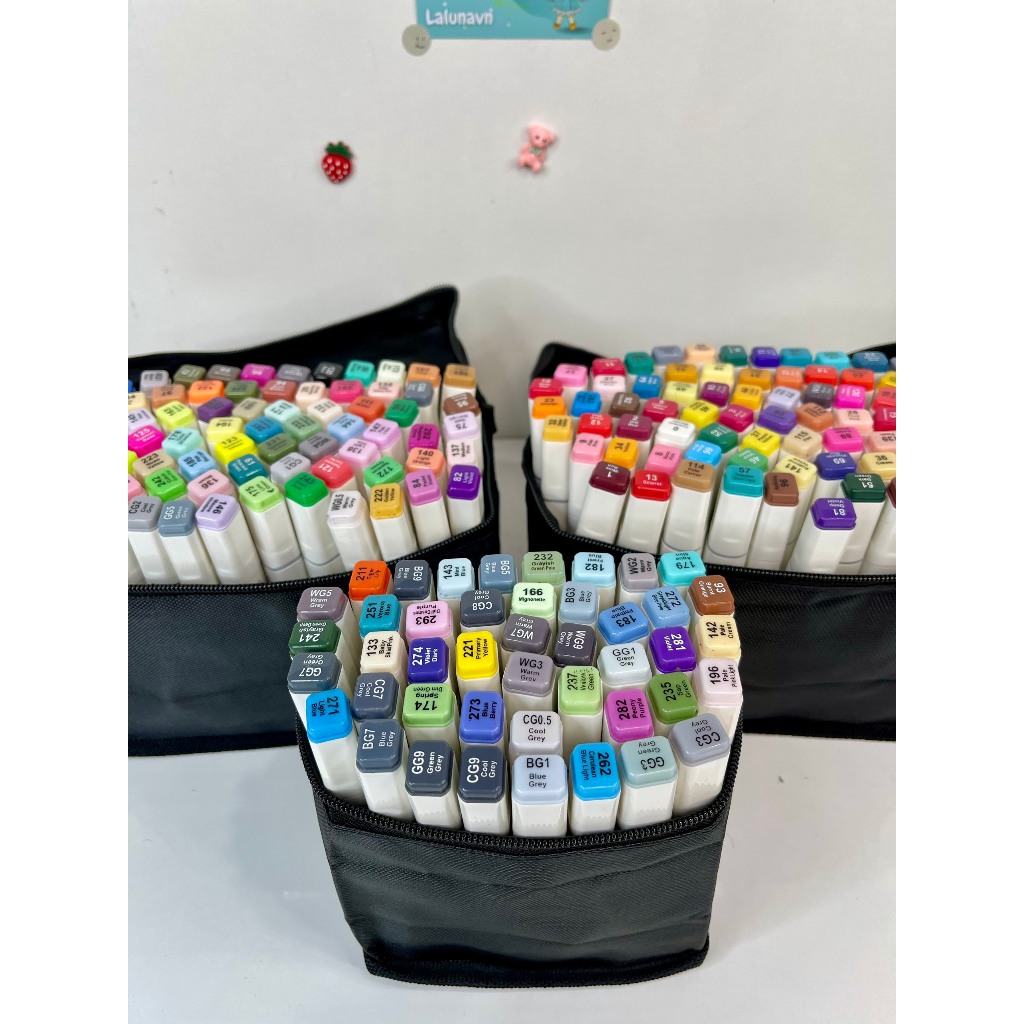 Bộ bút màu marker touchliit 168-204 full màu khổng lồ thế hệ 6 lalunavn - b61
