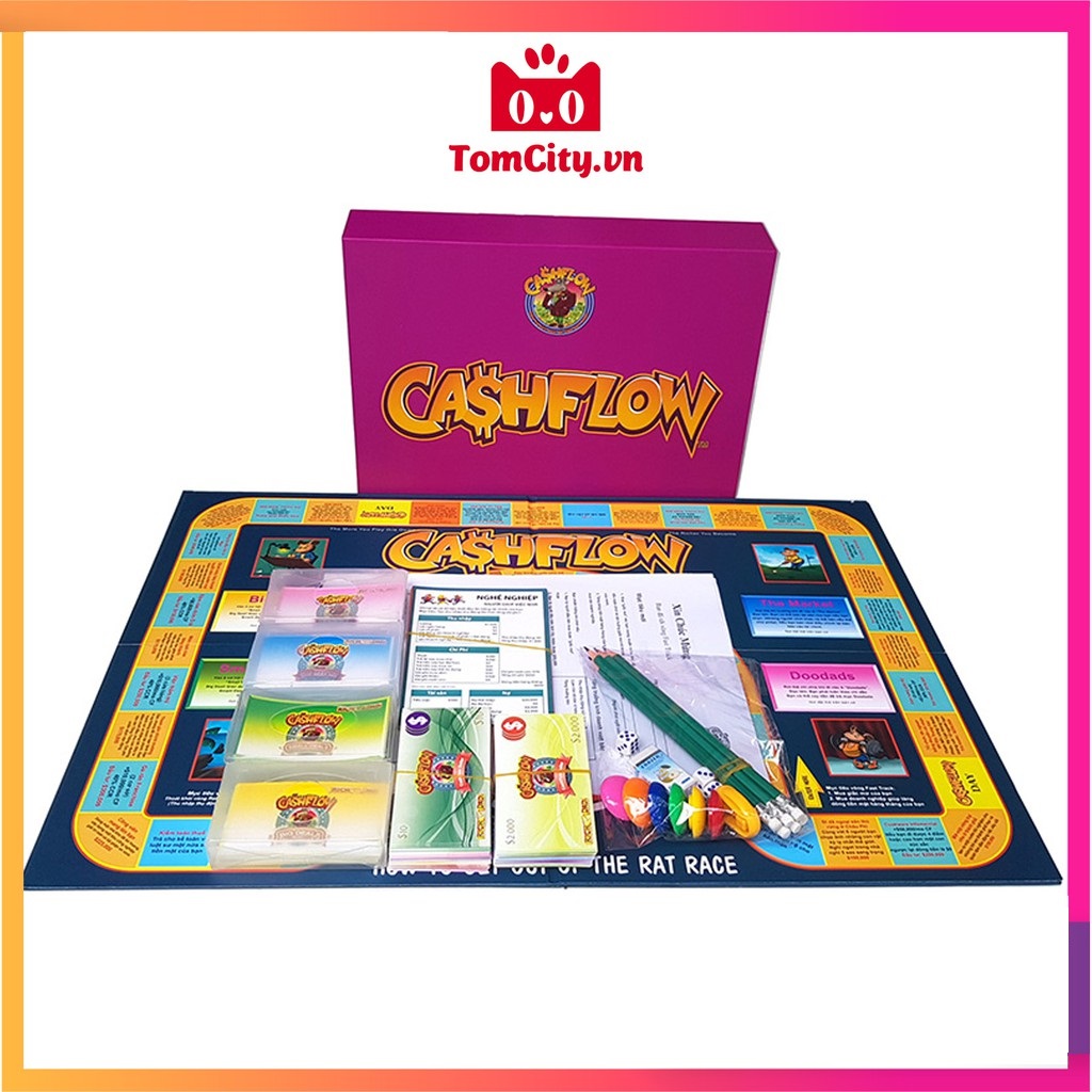 Dạy con làm giàu Trò chơi Tài Chính Cash Flow 101 Hộp Cứng Chất Lượng Cao