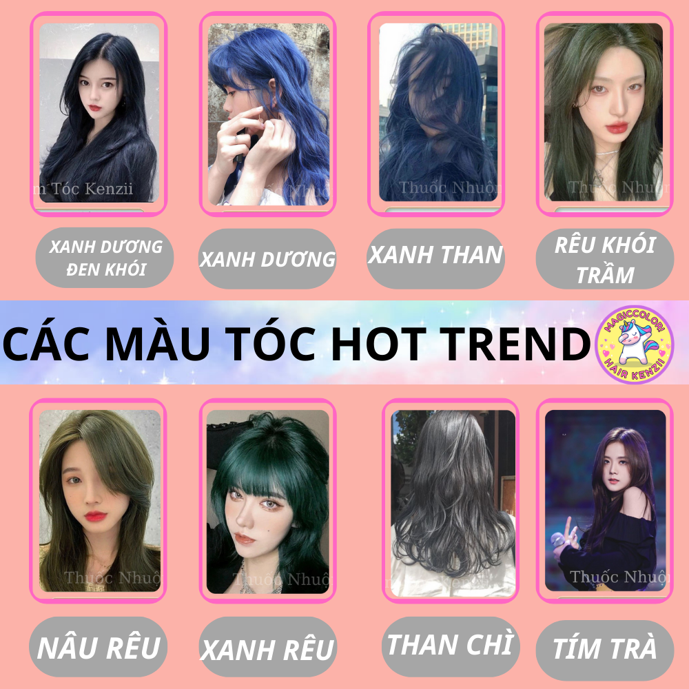 Nhuộm tóc xanh đen khói là một xu hướng hot hiện nay không chỉ ở Việt Nam mà còn trên toàn thế giới. Đây là mẫu tóc được yêu thích bởi vẻ đẹp sắc sảo, bí ẩn và quyến rũ. Hãy xem hình ảnh để lấy cảm hứng và chinh phục nhanh chóng kiểu tóc này.