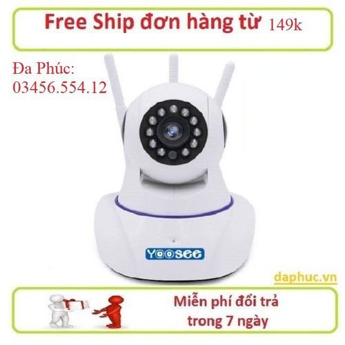 Camera IP Wifi 3 râu 2.0 Mb - Kiwivision - camera chạy phần mềm Yoosee - Camera giám sát - Camera An Ninh