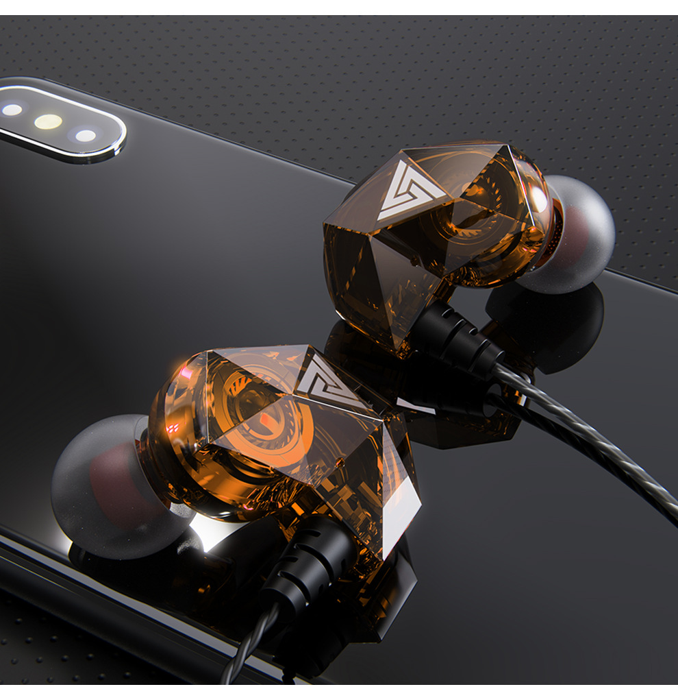 Tai Nghe Nhét Tai  QKZ AK2 Nghe Nhạc Chơi Game,  Âm Thanh Super Bass, Dây Chống Rối, Có Mic Đàm Thoại