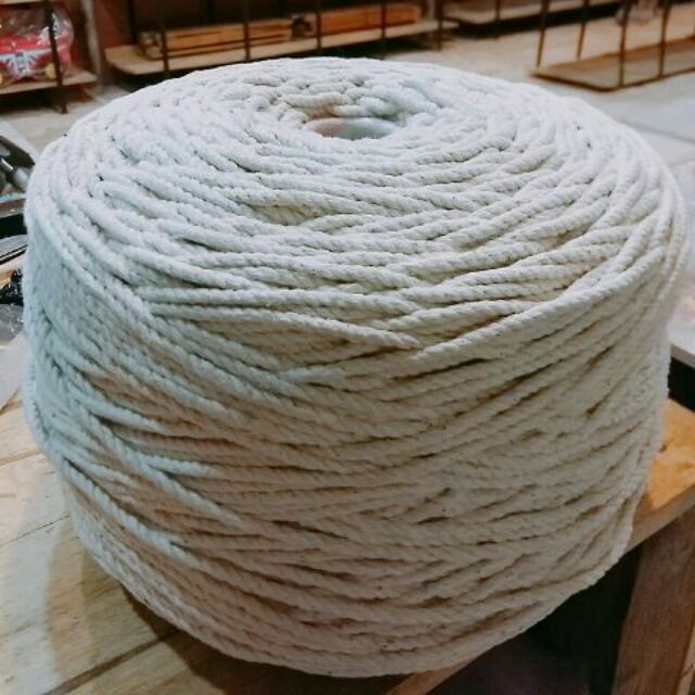 10m dây thừng cotton 5mm trắng ngà