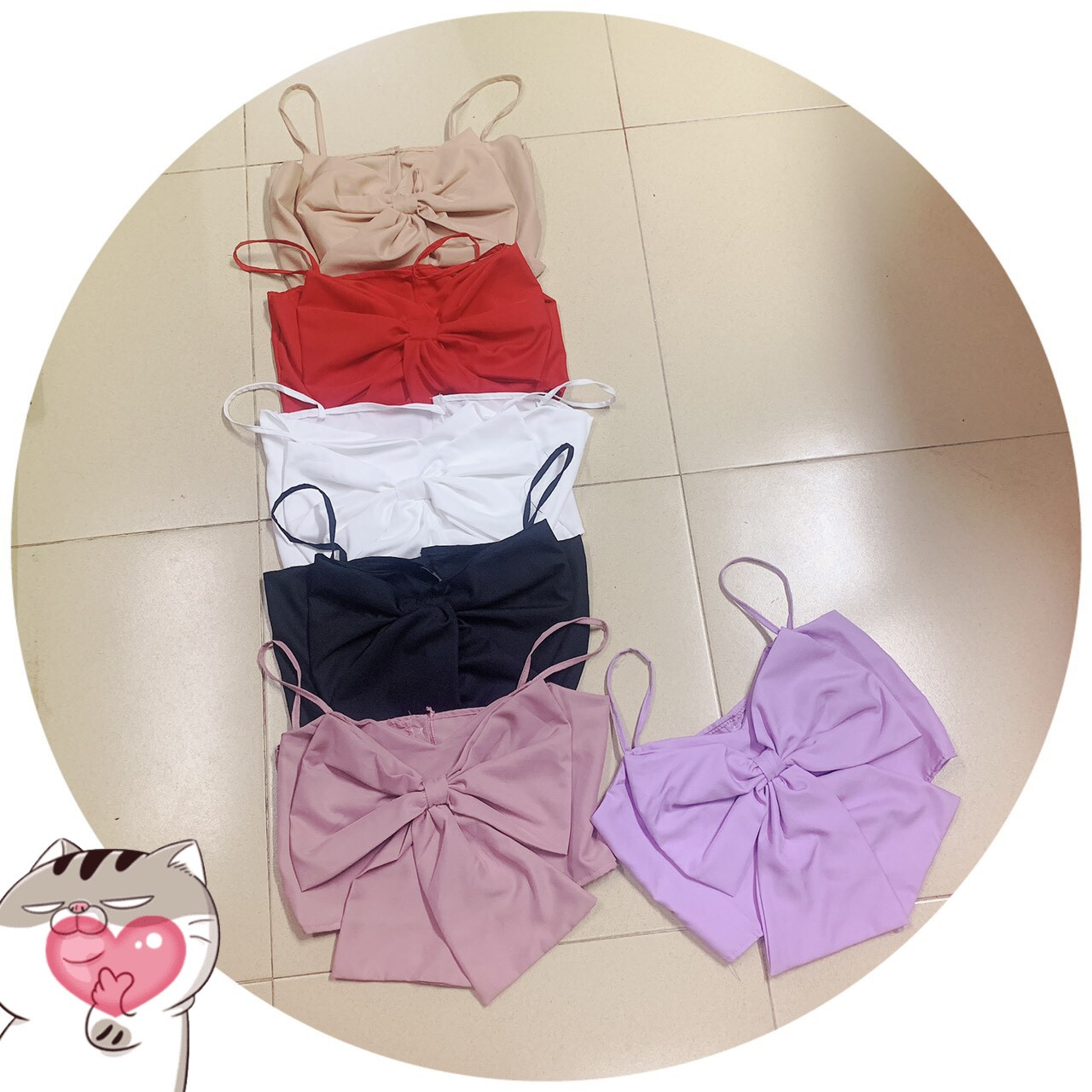 Áo 2 dây nơ to, phụng hoàng