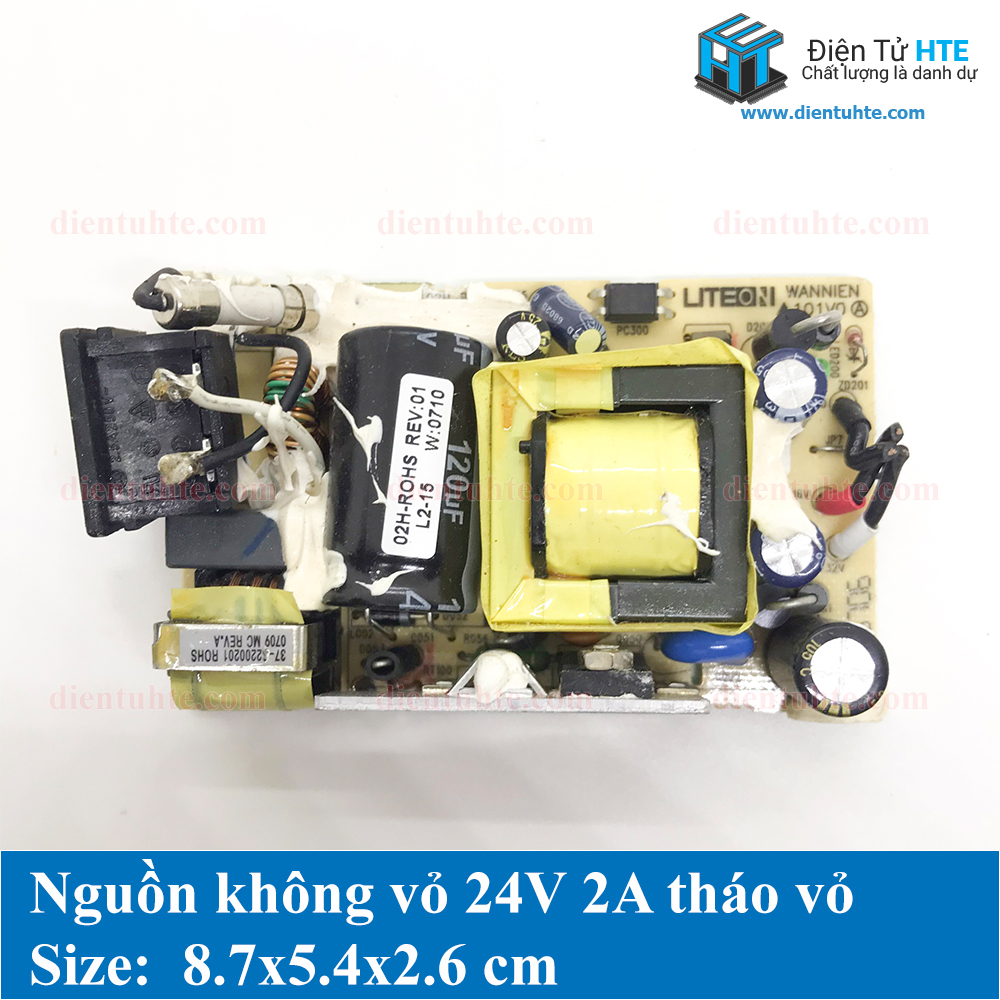 Board nguồn không vỏ 24V 2A tháo vỏ