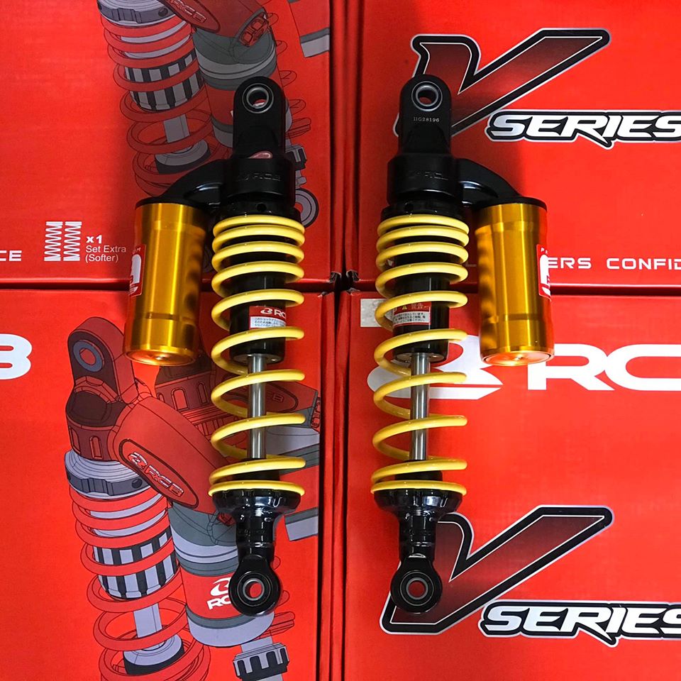 Phuộc sau bình dầu RCB gắn Wave, Dream MB2 Vàng