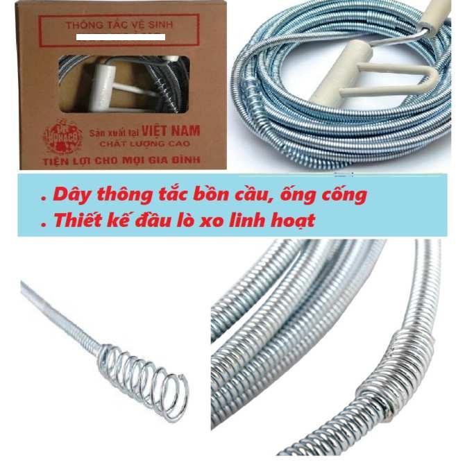 Dây thông cống 10m / dụng cụ thông tắc cống