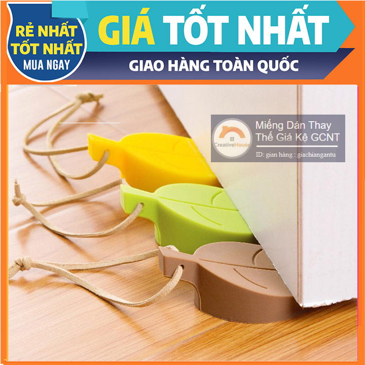 01 miếng chặn cửa hình lá cây nhiều màu