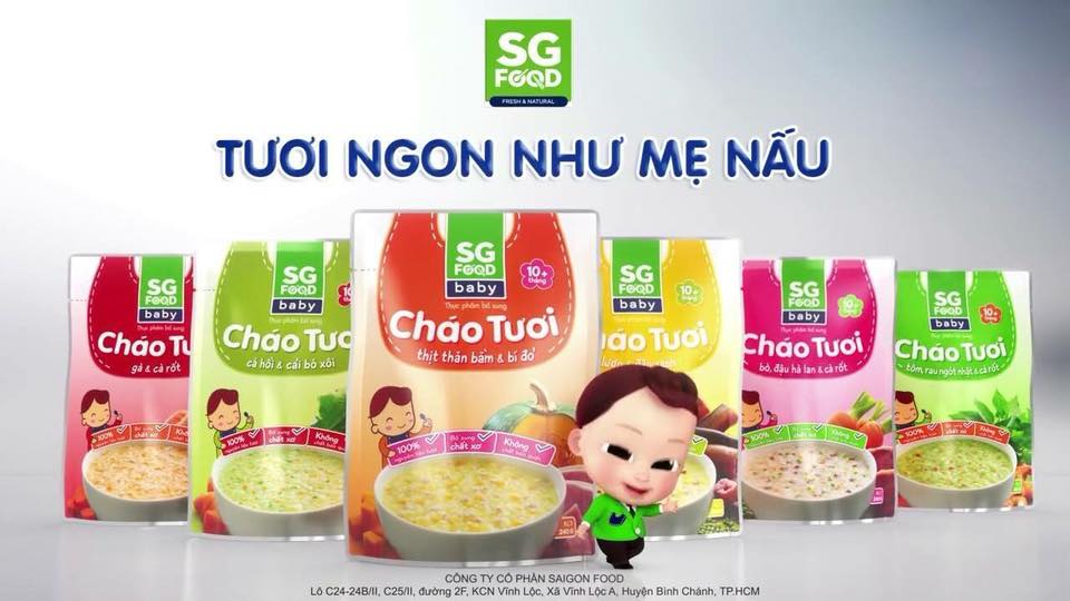 Combo 5 gói cháo tươi sài gòn em bé