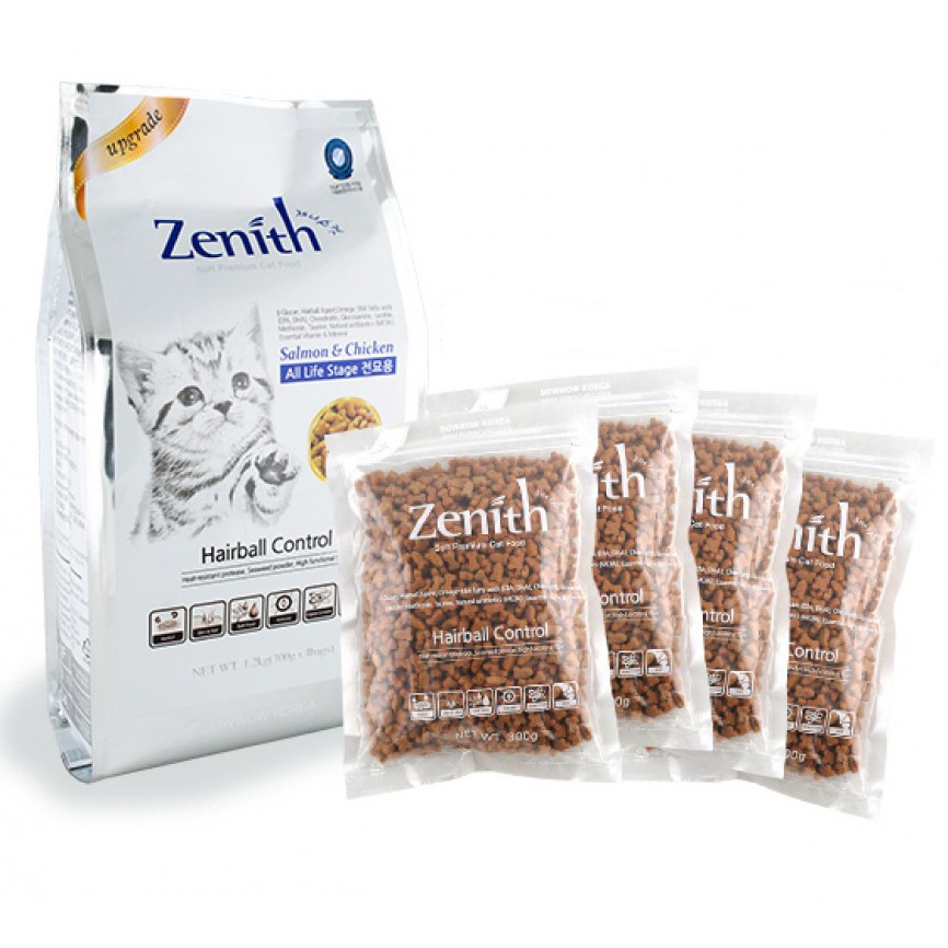 Thức ăn hạt mềm cho mèo zenith cat hairball 300gram