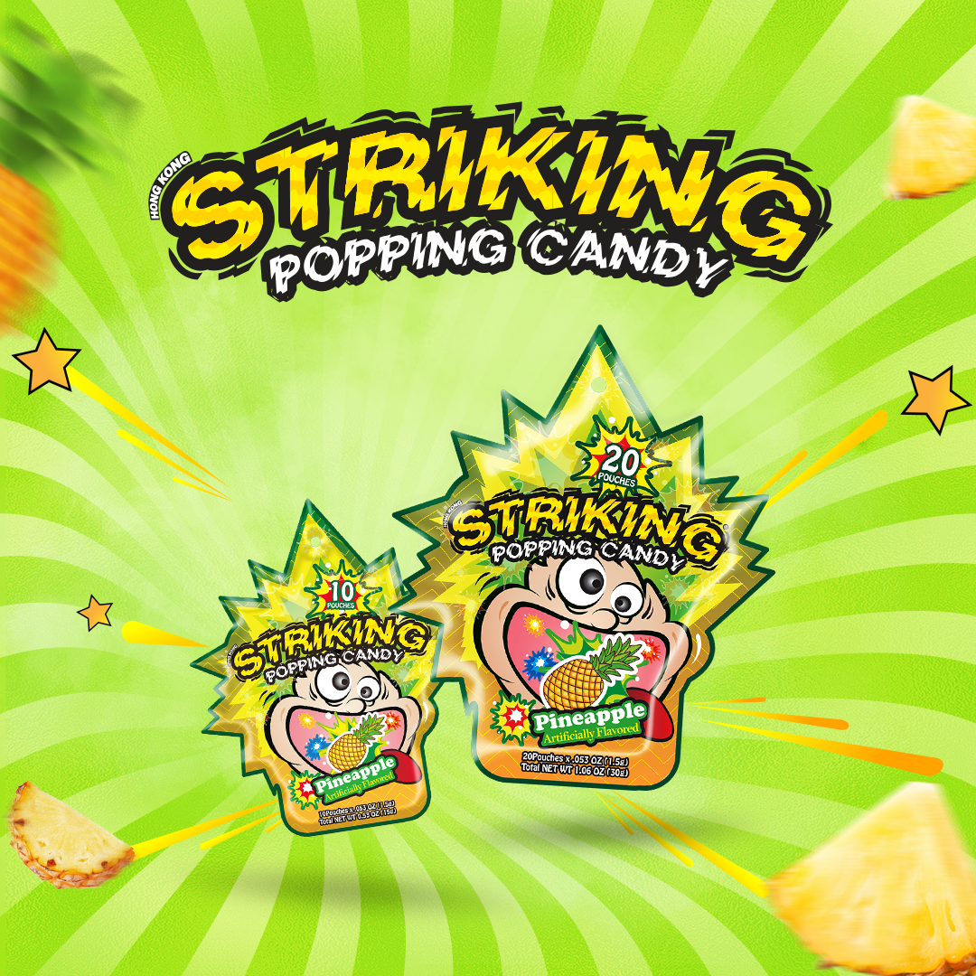 Striking Popping Candy - Kẹo nổ Striking Vị Dứa/Thơm