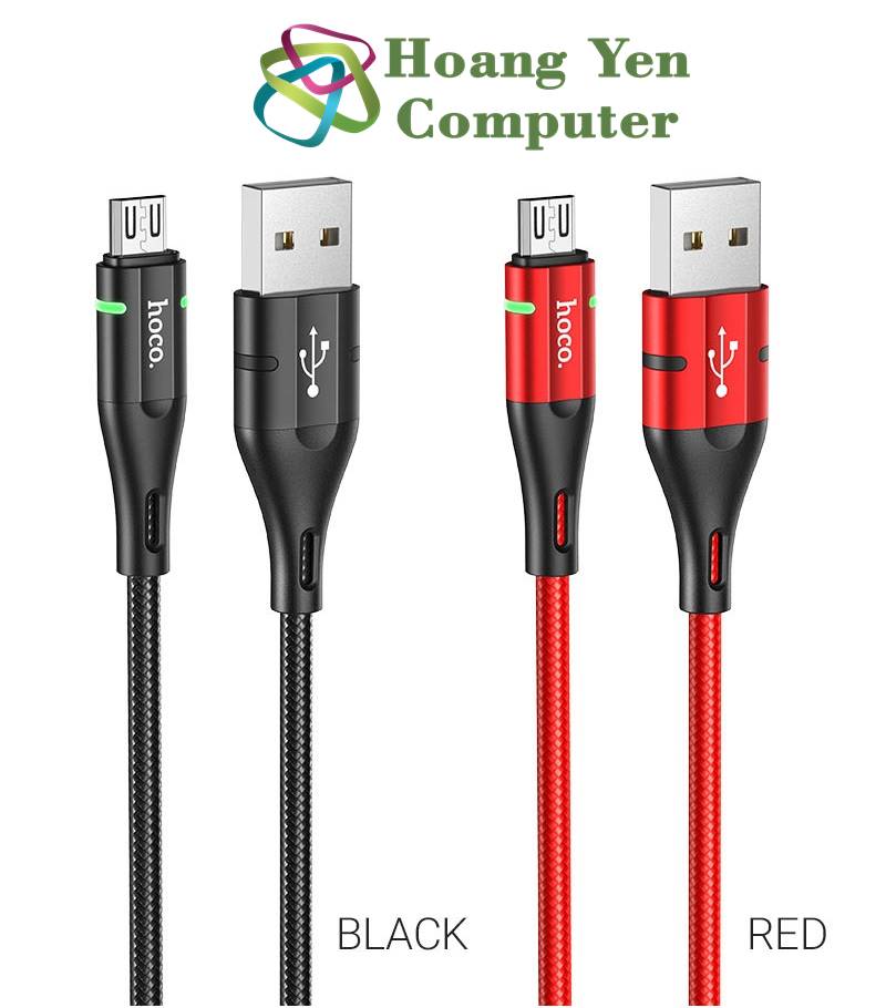 Cáp sạc nhanh micro usb hoco u93 hổ trợ sạc nhanh qc2.0 18w - bh 6 tháng 1 đổi 1 - hoàng yến computer