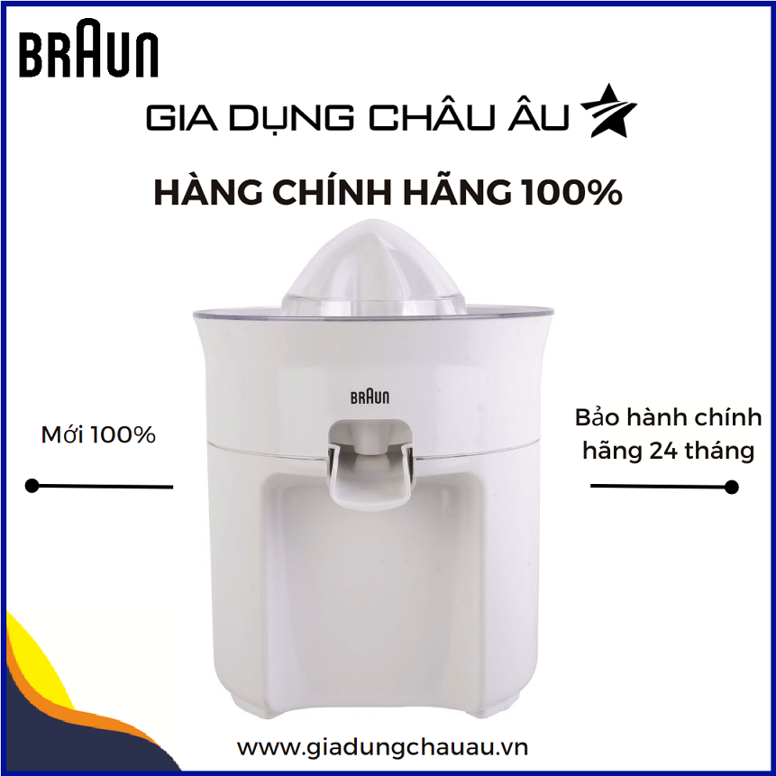 Máy vắt cam Braun CJ3050 - Công suất 60w mạnh mẽ thích hợp dùng cho nhà hàng, căn tin canteen - máy ép cam Braun Cj3050 - Bảo hành chính hãng 24 tháng - máy ép cam braun cj3050 - Braun CJ 3050 citrus juicer