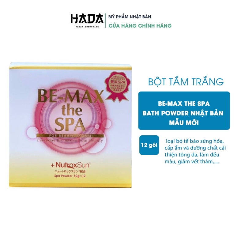 Bột tắm trắng bemax nhật bản chuyên dùng cho spa 1 gói