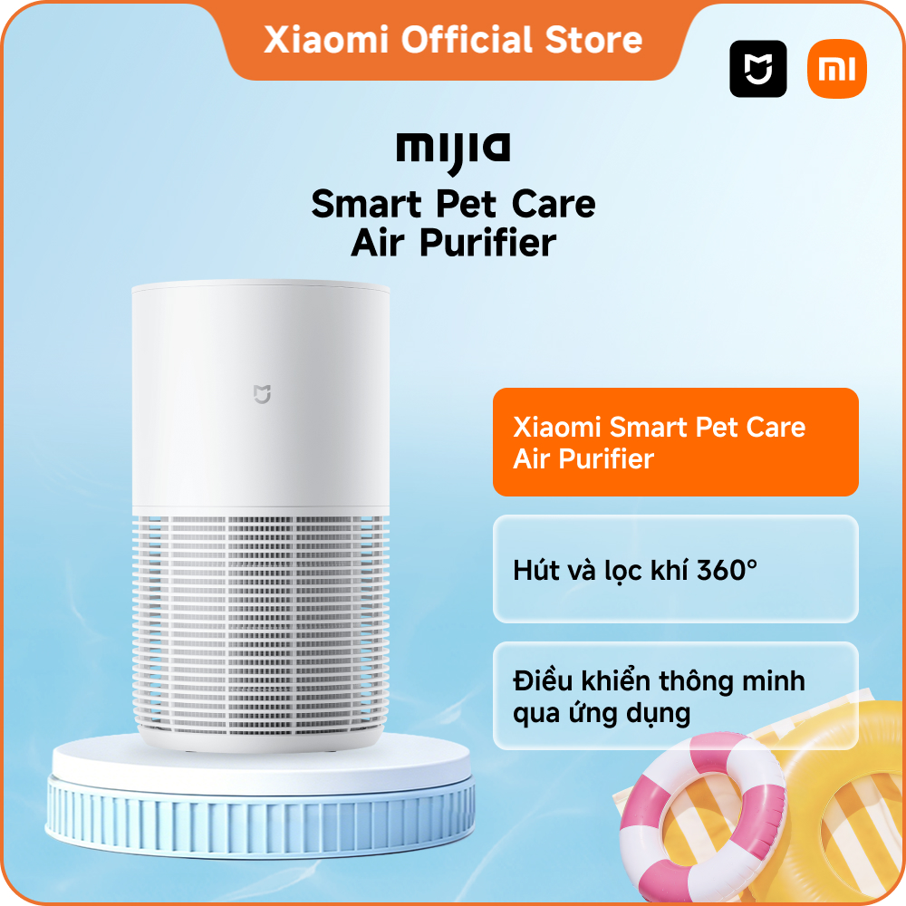 Xiaomi Smart Pet Care Air Purifier｜Hút và lọc khí 360° | Điều khiển thông minh qua ứng dụng | Thiết kế thân thiện với thú cưng｜Loại bỏ hiệu quả lông và da chết thú cưng｜Duy trì môi trường trong lành suốt mùa rụng lông