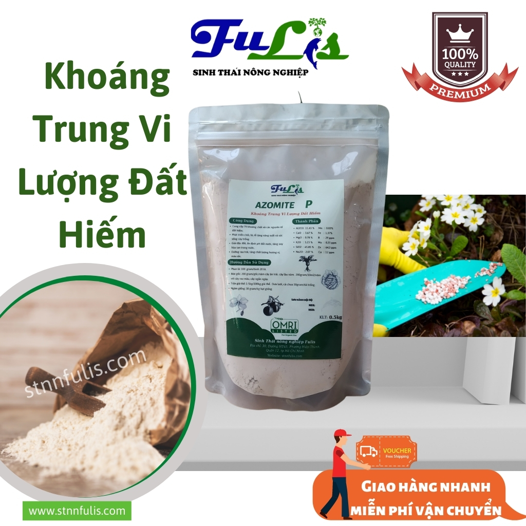 Siêu Sale] [Chính hãng] Khoáng Trung Vi lượng Đất Hiếm AZOMITE P Cho Cây Bột Mịn Hàng Nhập Khẩu Mỹ (tùy chọn)