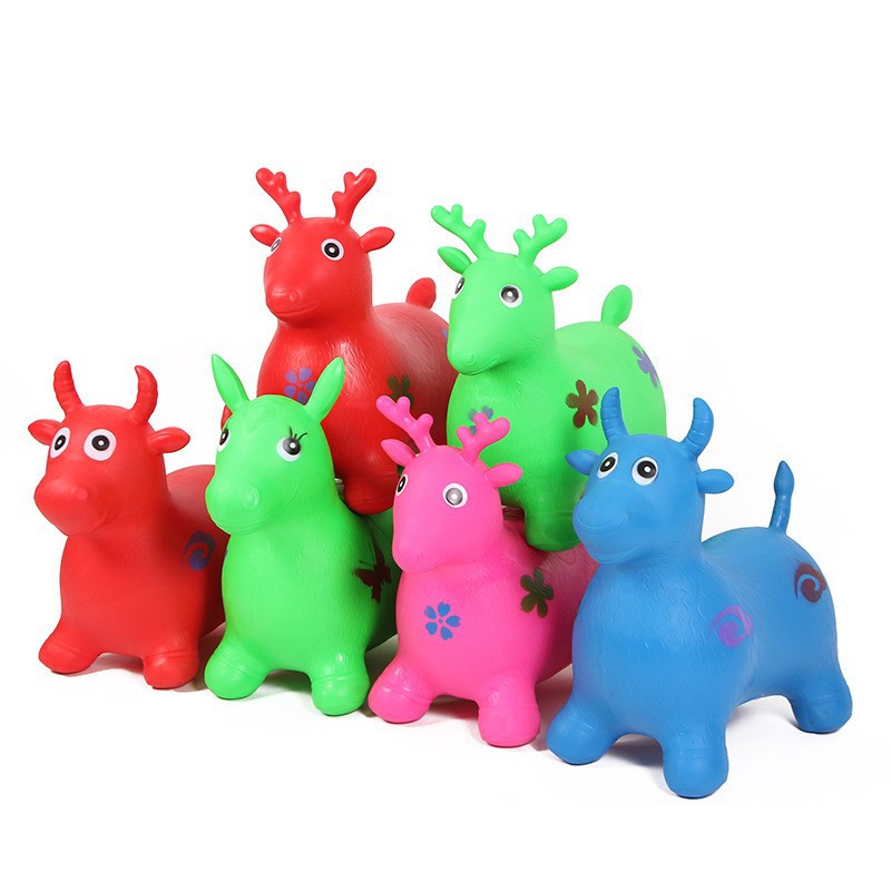 Thú Nhún Bơm Hơi Hình Con Hươu Cho Bé Yêu