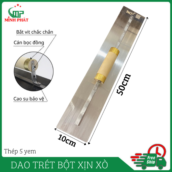 Dao trét bột sơn nước hàng đặt 50cm bọc đồng xịn xò.