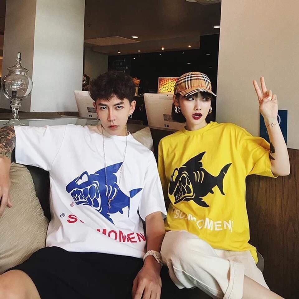 Áo thun nam in hình cá mập cực chất pu811