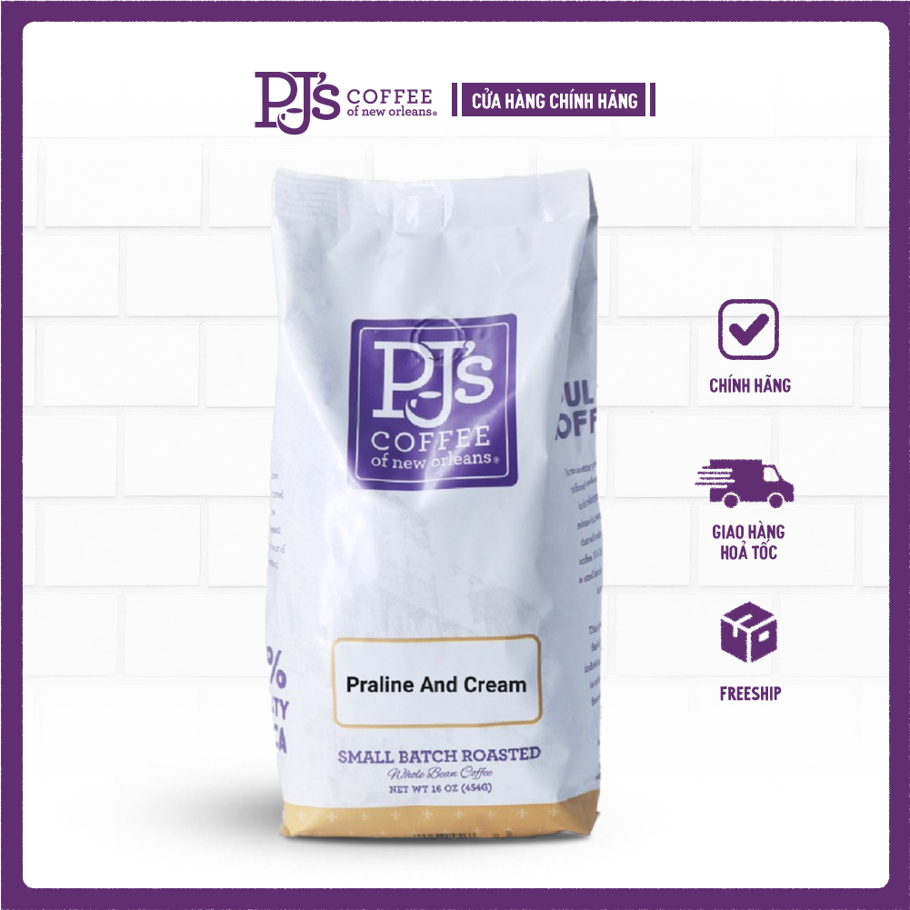 Praline & Cream Rang Thêm Hương (Flavored Roast) - PJ’s Coffee Cà phê Arabica Nguyên Chất - Gói 200/454g