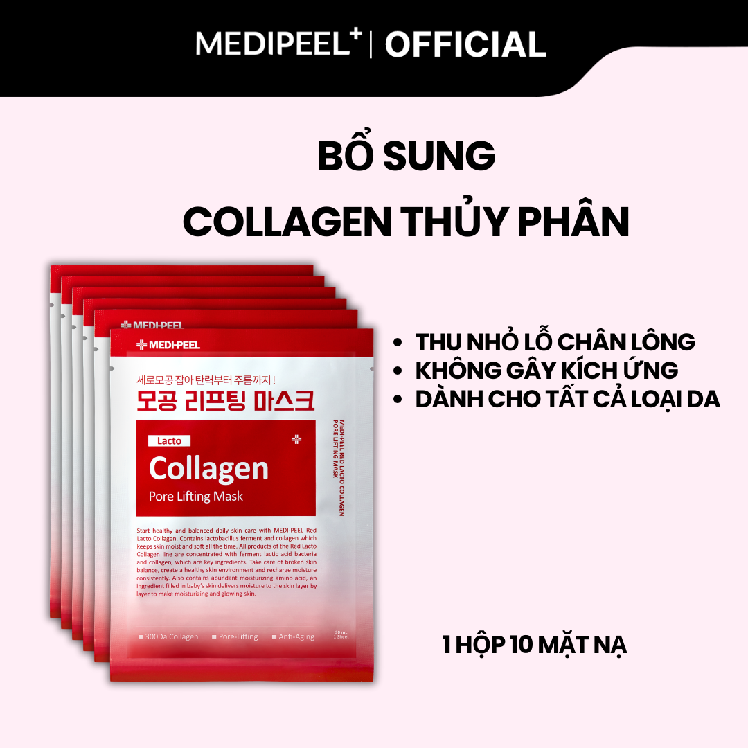 Mặt nạ tăng cường đàn hồi Red Lacto Collagen Pore Lifting Mask_10 Mặt Nạ