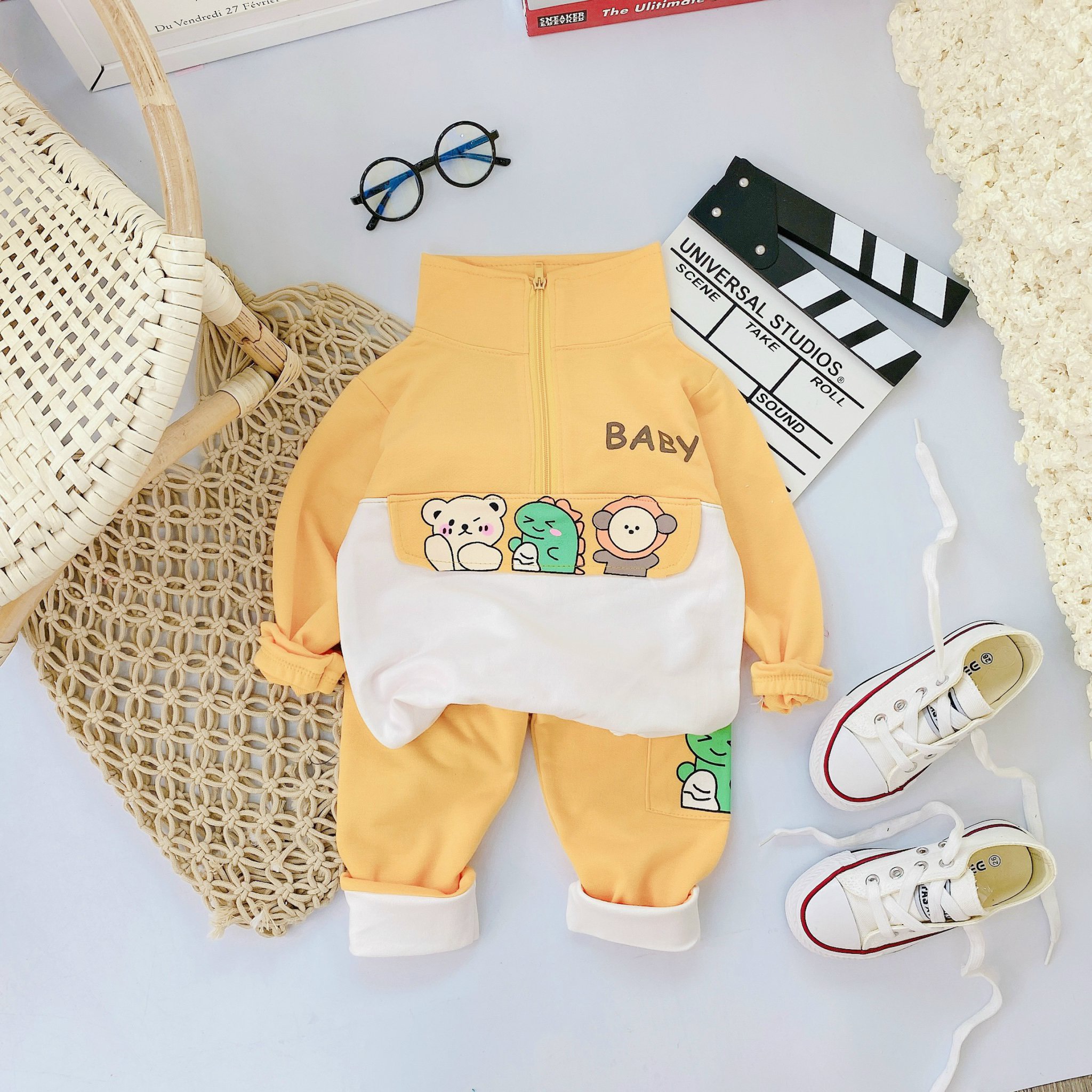 Bộ thu đông dài tay bé gái cao cấp từ 8-18kg